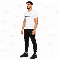 Haute qualité 200gsm 100% coton essentiel blanc col rond à manches courtes t-shirts pour hommes usine sonnerie Logo personnalisé hommes t-shirt