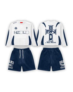 Ensemble de t-shirt et short de course rétro personnalisé de haute qualité, logo personnalisé, vêtements de sport, ensembles d'équipe pour hommes - Product Image 2