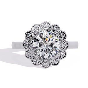 แหวนหมั้นเพชรแบบสายเดี่ยวสีทองสำหรับผู้หญิงได้รับการรับรองจาก GIA - Product Image 1