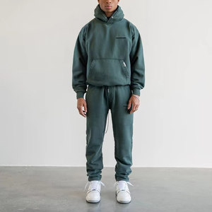Manufacture Heavyweight Gym Wear Workout <b>Plus</b> <b>Size</b> Hoodies and Sweatpants Training <b>Jogger</b> <b>Set</b> Men's Tracksuit Adults Winter - Product Image 2