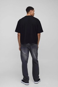 Camiseta oversize para hombre, hombros caídos, corte holgado, estilo streetwear, informal, de algodón, para verano. - Product Image 2