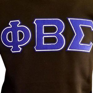 เสื้อคอกลมผ้าเชนิลล์สีดำ Phi Beta Sigma สำหรับผู้ชาย สวมใส่สบาย ผ้าคุณภาพพรีเมียม เสื้อผ้าสำหรับสมาคมพี่น้องชาวกรีก ชุดลำลอง - Product Image 3