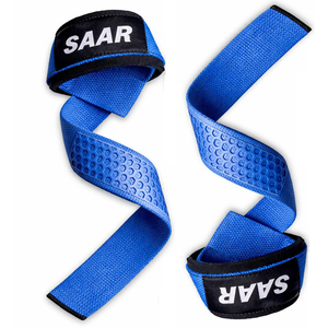 Sangles de levage en néoprène bleu haute performance SAAR INDUSTRIES, avec grip en silicone, sans élasticité, respirantes, réglables, unisexes - Product Image 2