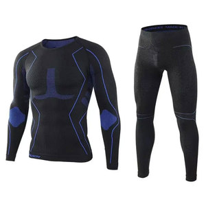 Men Compression Long Sleeve Top Pants Set Full Sleeve Spandex Polyester Quick Dry Seamless Fitness Workout Gear - Product Image 1