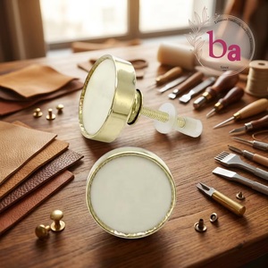 Ba Round Brass Drawer Knob Cabinet Handle Modern Design Eco-Friendly Durable Home Office Villa Furniture Accessory - Product Image 1