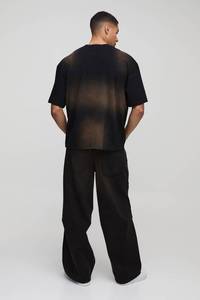 เสื้อยืดพรีเมียมผ้าฝ้าย 100% ทรงปกติ สไตล์วินเทจ ลุคสตรีทแวร์ สำหรับผู้ชาย คุณภาพสูง ผ้าเทอร์รี่ OEM ซักแล้วไม่หดตัว - Product Image 5