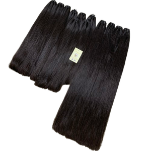 Extensiones de cabello humano vietnamita doble dibujado negro natural directo de fábrica Paquetes de trama cruda de Vietnam - Product Image 1