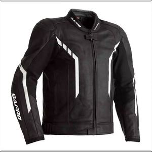 Chaqueta de moto de cuero aprobada por la CE para Hombre | Chaqueta de motorista duradera | Chaqueta de cuero para montar para todas las estaciones - Product Image 1