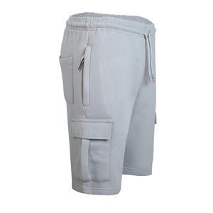 100% Cotton High Quality Knitted French Terry Sweat Shorts Custom Drawstring Luxury Cotton Fleece Cargo Shorts Men - Product Image 2