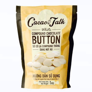 Ingrédients de confiserie au chocolat composé de cacao pour biscuits et gâteaux, boutons de chocolat blanc OEM/ODM 1KG HALAL, vente chaude - Product Image 1