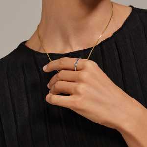 Anillos de Oro Sólido de 18k en Oferta, Joyería con Zafiros Naturales Multicolores, Topacio Blanco, Alejandrita, Espinela y Diamantes, Anillos de Boda de Oro de 18K - Product Image 1