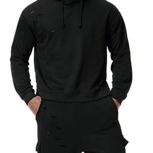 Conjunto Deportivo para Hombre, Estilo Vintage, Desgastado, con Efecto Rasgado, Ropa Deportiva Urbana - Product Image 6