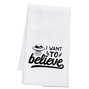 Wholesale Sublimation <b>Waffle</b> Kitchen Tea Towel 180GSM Polyester Cotton Linen OEM Factory - Product Image 4
