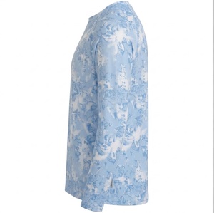 Chemise de pêche à manches longues pour homme, respirante, motif tie-dye bleu, protection anti-UV UPF 50, pull à séchage rapide, vêtement d'extérieur - Product Image 3