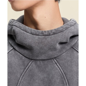 Sudadera con Capucha Personalizada de Felpa Francesa Gruesa, 100% Algodón, Secado Rápido, Estilo Urbano, Lavado Ácido, para Hombre - Product Image 2