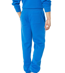 Men's Blue <b>Linen</b>/Cotton Straight Mid Waist Elastic Drawstring Closure Vintage <b>Joggers</b> Autumn Wear - Product Image 6