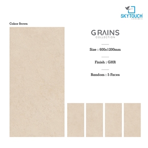 Baldosas de porcelana Skytouch Calzor Brown GHR surphase de 600x1200mm, resistentes a los ácidos y antideslizantes, para villas, etc. - Product Image 3