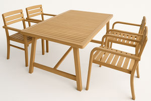 Top-Selling Modern Solid <b>Wood</b> Dining <b>Chair</b> | Classic Slatted Outdoor Furniture for Villas <b>Gardens</b> | Eco-Friendly Vietnam - Product Image 4