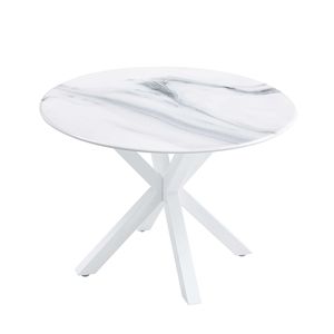 Tavolo da pranzo con piedistallo Mid-Century da 42,1 pollici con piano in MDF per 4-6 persone, tavolino da caffè o tavolino d'appoggio - Product Image 5