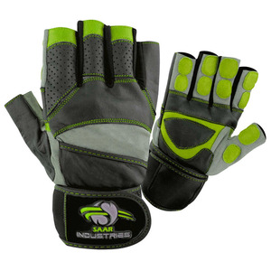 Professional Leather Fitness <b>Gloves</b> Half Finger Workout <b>Gloves</b> for Men Women Breathable Gym Gear for <b>Weight</b> Lifting - Product Image 3