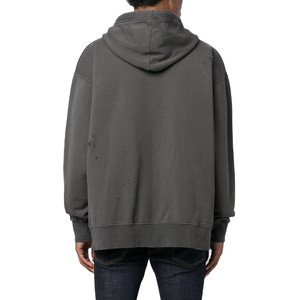 เสื้อฮู้ดดี้ผ้าฝ้ายฟลีซ 100% ทรงปกติสำหรับผู้ชาย ใส่ได้ในฤดูหนาว พร้อมโลโก้ที่แขนเสื้อ และกระเป๋าพิมพ์ลายดิจิทัล รับผลิตแบบ OEM - Product Image 5