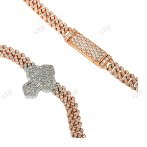 Cadena Cubana Miami de 7MM y 20 Pulgadas, Chapada en Oro, con Diamantes de Imitación VVS Moissanite, Collar Unisex de Lujo para Boda - Product Image 4