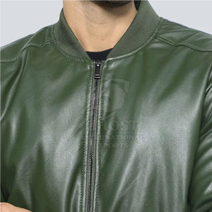 Veste en cuir de haute qualité avec logo personnalisé, vêtements de mode, veste en cuir pour hommes - Product Image 5