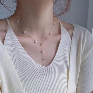 Collar de Perlas de Agua Dulce de Alta Calidad con Cadena de Clavícula Cielo Estrellado, Diseño Elegante y Sencillo de Plata S925 - Product Image 4