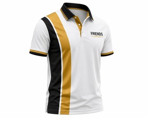 Polo de hombre de manga corta con bloques de color, transpirable, tejido, 100% algodón, diseño casual, logotipo frontal - Product Image 5