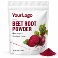Bubuk Bit Murni Beta Vulgaris Nitric Oxide Alami untuk Energi Pra-Latihan Suplemen Superfood Vegan OEM Label Pribadi 4lb