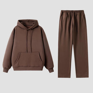 Conjunto Deportivo para Hombre, Sudadera con Capucha y Pantalones Jogger de Felpa de Algodón Premium, Ropa Deportiva Informal, Ajuste Relajado - Product Image 1