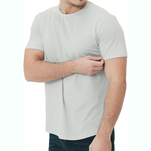T-shirts pour hommes à manches courtes avec logo de marque, en coton et polyester, prix de gros abordable, coupe classique, lavables - Product Image 5