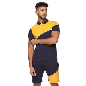 Ensemble polo et short de course d'été personnalisés pour hommes en fibre de bambou 100% respirante, motif uni décontracté en jersey de coton PK – Vente en gros - Product Image 1