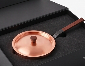 Copper Hammered Handle Sauce <b>Pan</b> And Copper Lid Minimalist Design Durable Metal Cookware For Gas And <b>Induction</b> Stoves - Product Image 6