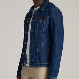 <b>Mens</b> <b>Blue</b> Denim Jacket Classic Jean Outerwear with Turn Down Collar Long Sleeve Durable and Stylish for Everyday Wear - Product Image 5