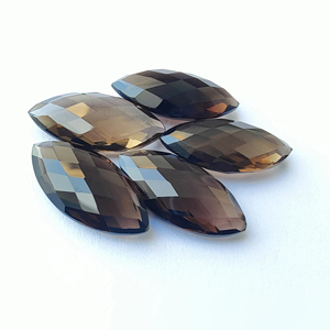 Cuarzo Ahumado Marrón Natural de Calidad AAA+, Corte Marquise Briolette, Calibrado, para Joyería - Product Image 4