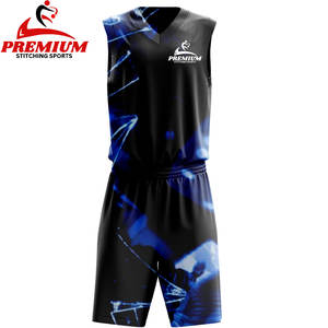 Tenues de basketball réversibles pour adultes, faible MOQ, kit de sport, maillots en polyester respirant, séchage rapide, nom d'équipe personnalisé - Product Image 3