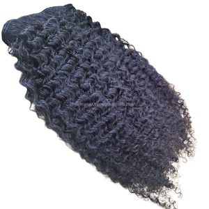 Kinky Curly 100% Extensiones de cabello Remy virgen humano Paquetes de cabello ondulado y rizado natural indonesio con alineación de cutícula - Product Image 2