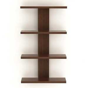 Interlocking Dark Wood Adjustable Modern Wall <b>Shelf</b> <b>Floating</b> <b>Square</b> Box Storage Display Rack Living Room Wall Mounted Holder - Product Image 2