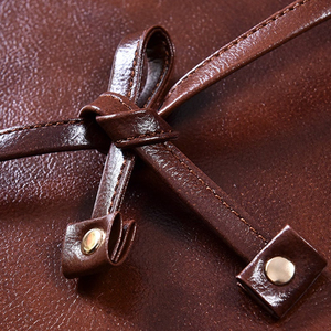 Tablier de travail en cuir véritable unisexe avec bretelles réglables, multi-poches, résistant à l'abrasion, respirant, séchage rapide, vêtements de travail pour barbier - Product Image 3