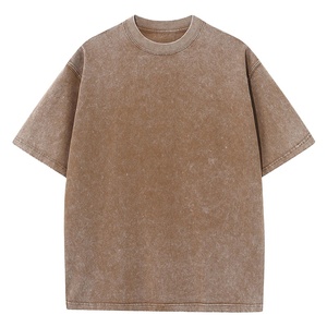 Camiseta de Algodón Rosa Oversize de Manga Corta para Hombre, Estilo Casual, Color Liso, Cuello Redondo, Tejido Jersey, Teñido Liso, Ajuste Regular - Product Image 2