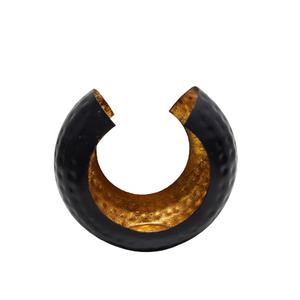 Bougeoir en T antique en fer au design de luxe Finition en feuille d'or Fabrication de bougeoirs de couleur marron - Product Image 3