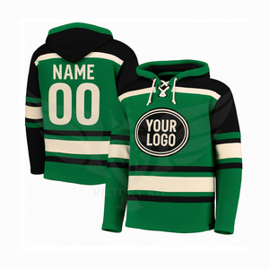 Sudadera con Capucha Personalizada de Hockey sobre Hielo, Diseño Sublimado a Rayas Negras y Amarillas, Manga Larga, Unisex para Adultos, Transpirable para Todas las Estaciones - Product Image 4