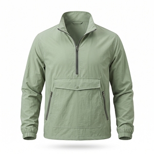 Chaqueta Cortavientos Ligera para Hombre, Impermeable, Transpirable, de Secado Rápido, con Bolsillo con Cremallera en el Pecho - Product Image 1