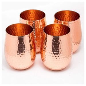 Verre en cuivre pur à 100 % pour l'eau potable, tasse en cuivre durable pour la cuisine à domicile, design simple et robuste - Product Image 2