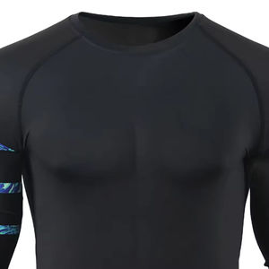 Custom Digital Print Breathable Quick Dry Rash Guard Men Spandex UV Protection Surfing Diving BJJ MMA <b>Gym</b> <b>Compression</b> <b>Shirts</b> - Product Image 5