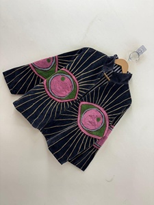 <b>Top</b> Product Black Suzani Velvet Jacket Women Evil Eye Embroidered Ethnic Kimono <b>Coat</b> Boho Winter Outerwear Festival Jacket - Product Image 1
