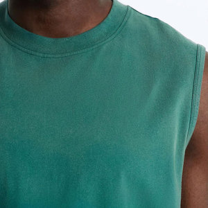 Manufacturer Clothing OEM Tank <b>Top</b> Sleeveless <b>Cropped</b> Boxy Fit Summer Wear Acid Washed Oversized Plus Size Blank Streetwear - Product Image 6