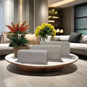 Jardinera Rectangular de Lujo con Rayas, Ligera, Ecológica, Acabado Mate, de Fibra de Hormigón, Moderna, para Jardín, Patio, Balcón - Product Image 5