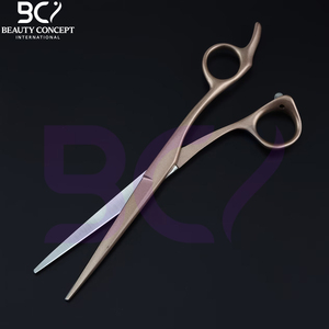 Ciseaux de coiffure professionnels dorés robustes pour droitiers avec lame à trou aveugle pour salon – Nouveauté à prix de gros - Product Image 3